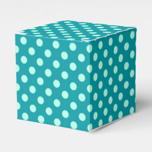 Große Retro-Punkte - Türkis und Aquamarin Geschenkschachtel