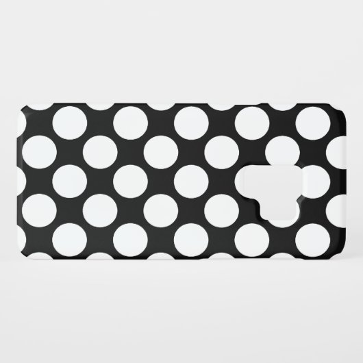 Große Retro-Punkte - weiß und schwarz Case-Mate Samsung Galaxy Hülle (Rückseite (Horizontal))