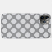 Große Retrodots - grau/grau Case-Mate iPhone Hülle (Rückseite (Horizontal))