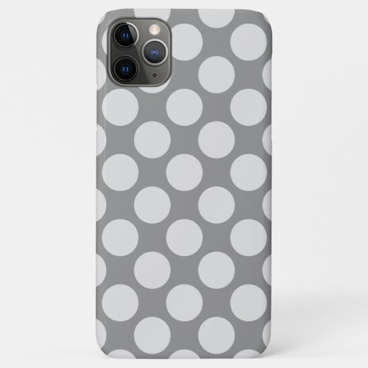 Große Retrodots - grau/grau Case-Mate iPhone Hülle (Rückseite)