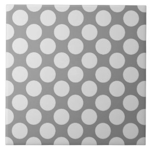 Große Retrodots - grau/grau Fliese