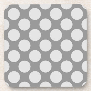 Große Retrodots - grau/grau Getränkeuntersetzer