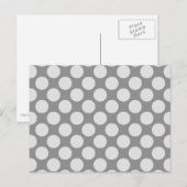 Große Retrodots - grau/grau Postkarte (Vorne/Hinten)