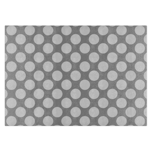 Große Retrodots - grau/grau Schneidebrett (Vorderseite)