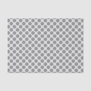 Große Retrodots - grau/grau Seidenpapier