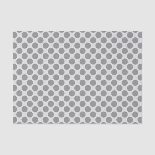 Große Retrodots - grau/grau Seidenpapier (Vorderseite)