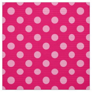 Große Retropunkte, Fuchsia und Pastellrosa Stoff