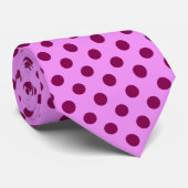 Große Retropunkte - Pflaume auf orchidem Hintergru Krawatte (Gerollt)