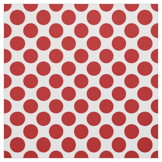 Große Retropunkte - rot und weiß Stoff (Muster)
