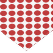 Große Retropunkte - rot und weiß Tischdecke (Schrägansicht)