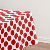 Große Retropunkte - rot und weiß Tischdecke (Beispiel)