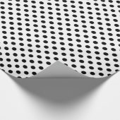 Große Retropunkte - schwarz-weiß Geschenkpapier (Ecke)