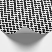 Große Retropunkte - schwarz-weiß Geschenkpapier (Ecke)