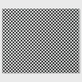 Große Retropunkte - schwarz-weiß Geschenkpapier (Flach)