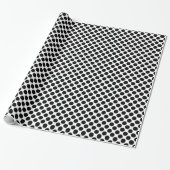 Große Retropunkte - schwarz-weiß Geschenkpapier (Ungerollt)