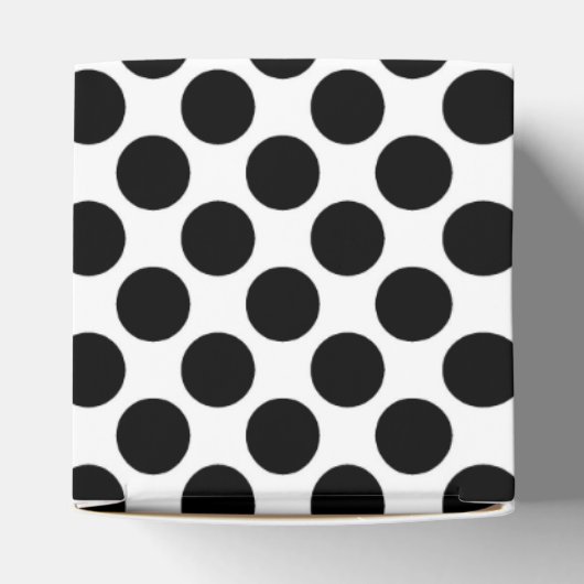 Große Retropunkte - schwarz-weiß Geschenkschachtel (Oben)