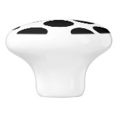 Große Retropunkte - schwarz-weiß Keramikknauf (Seitenansicht)