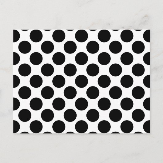 Große Retropunkte - schwarz-weiß Postkarte (Vorderseite)