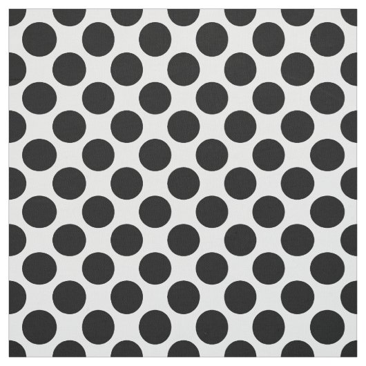 Große Retropunkte - schwarz-weiß Stoff (Muster)