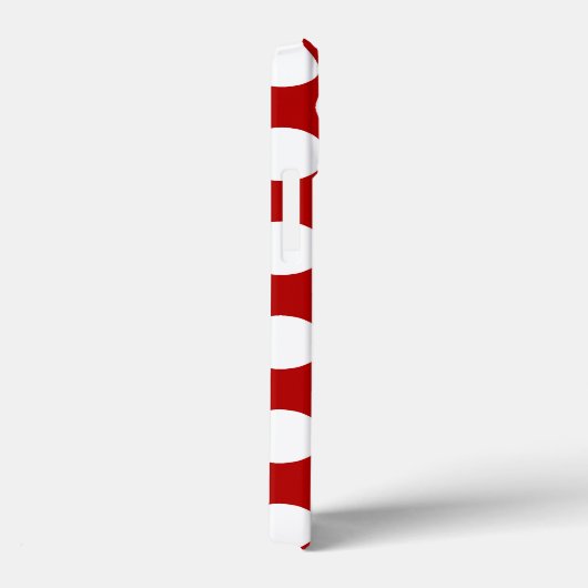 Große Retropunkte - weiß und rot Case-Mate iPhone Hülle (Rückseite / Rechts)