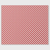 Große Retropunkte - weiß und rot Geschenkpapier (Flach)