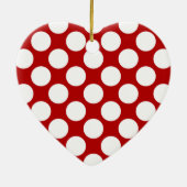 Große Retropunkte - weiß und rot Keramikornament (Hinten)