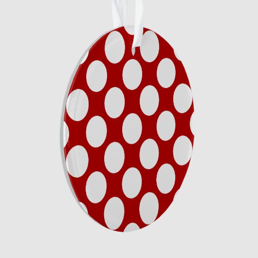 Große Retropunkte - weiß und rot Ornament (Vorderseite)