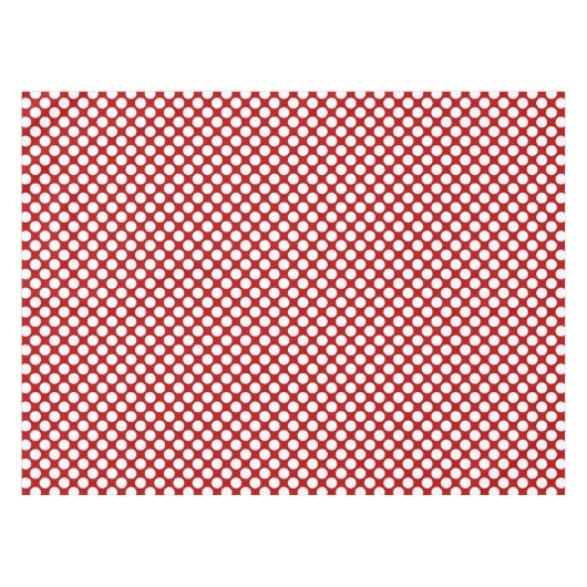 Große Retropunkte - weiß und rot Tischdecke (Vorderseite (Horizontal))