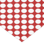 Große Retropunkte - weiß und rot Tischdecke (Schrägansicht)