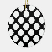 Große Retropunkte - weiß und schwarz Keramikornament (Links)