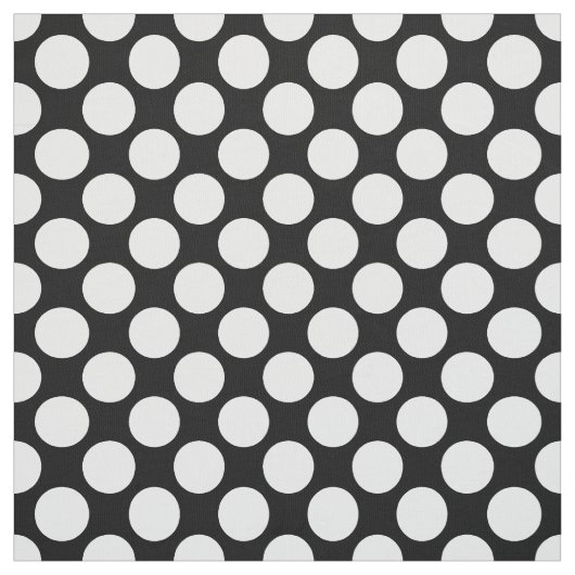 Große Retropunkte - weiß und schwarz Stoff (Muster)