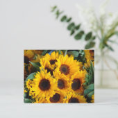 Große Riesenblumen Postkarte (Stehend Vorderseite)