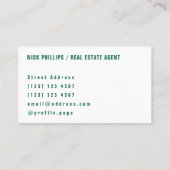 Große riesige Zitattextabdeckung Visitenkarte (Rückseite)