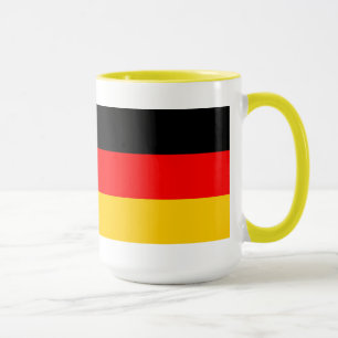 Große Ringer Tasse gelb Deutschland Fahne