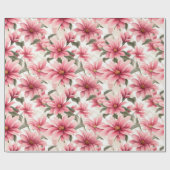 Große rosa Blume Brautparty Blumengiftpackung Geschenkpapier (Flach)