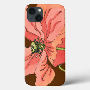 Große rosa Blume mit tiefrotem Hintergrund Case-Mate iPhone Hülle