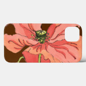 Große rosa Blume mit tiefrotem Hintergrund Case-Mate iPhone Hülle (Rückseite (Horizontal))