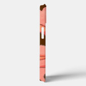 Große rosa Blume mit tiefrotem Hintergrund Case-Mate iPhone Hülle (Rückseite / Rechts)