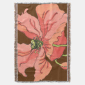 Große rosa Blume mit tiefrotem Hintergrund Decke (Vorderseite Vertikal)