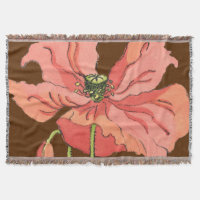 Große rosa Blume mit tiefrotem Hintergrund
