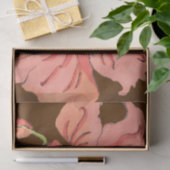 Große rosa Blume mit tiefrotem Hintergrund Seidenpapier (Geschenk)