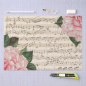 Große Rosa-Blume Musik Vintage Dekoration Seidenpapier (Handwerk)