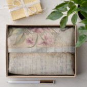 Große rosa Blume und Butterfly-Skripte Seidenpapier (Geschenk)