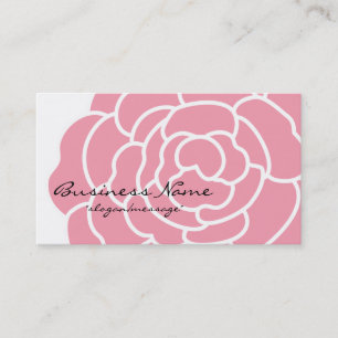 Große rosa Blumen-Geschäfts-Karte Visitenkarte