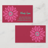 Große rosa Blumen-Geschäfts-Karte Visitenkarte (Vorne/Hinten)