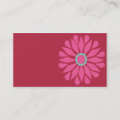 Große rosa Blumen-Geschäfts-Karte Visitenkarte (Rückseite)