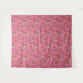 Große rosa Blumen. Wandteppich (Vorderseite (Horizontal))