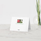 "GROSSE ROSA DAHLIE" NOTECARD KARTE (Rückseite)