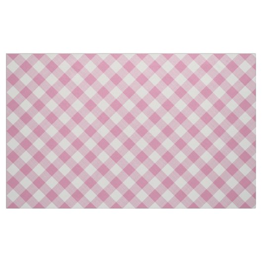 Große rosa Gingham Karo Pattern Geometrie Stoff (Fat Quarter (45,7 x 55,9 cm))