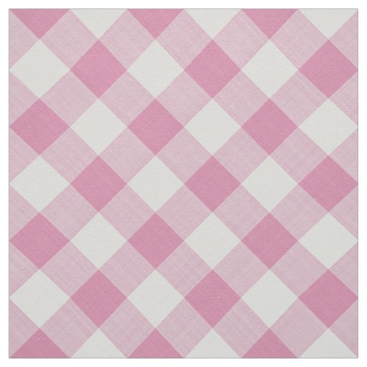 Große rosa Gingham Karo Pattern Geometrie Stoff (Muster)